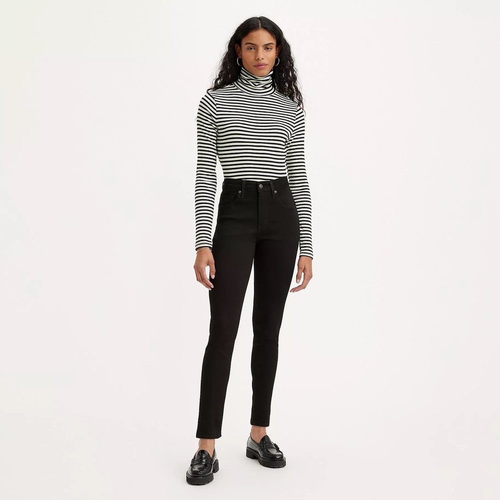 LEVIS BLACK 721 HIGH RISE SKINNY WOMEN'S JEANS